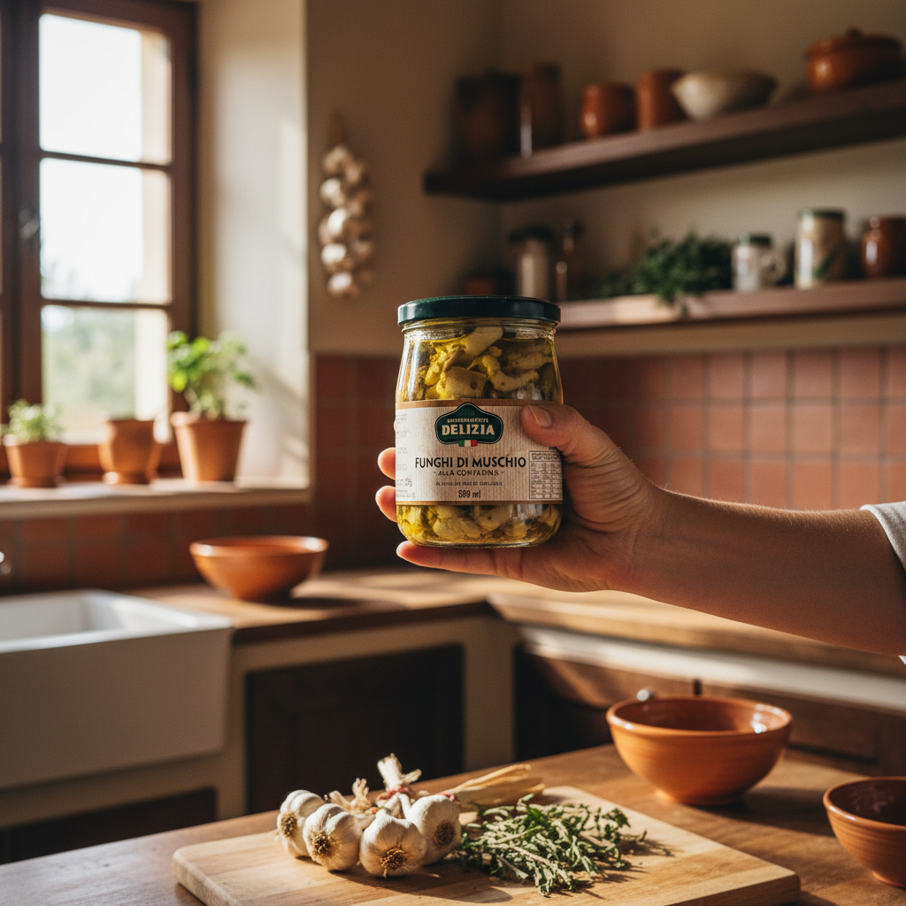 Funghi di Muschio alla Contadina Delizia in Olio di Semi di Girasole – 580 ml
