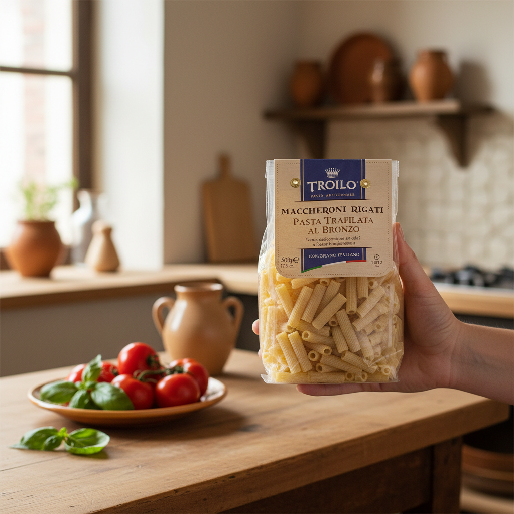Maccheroni Rigati Trafilati al Bronzo – Pasta Artigianale di Altamura | Troilo 500g