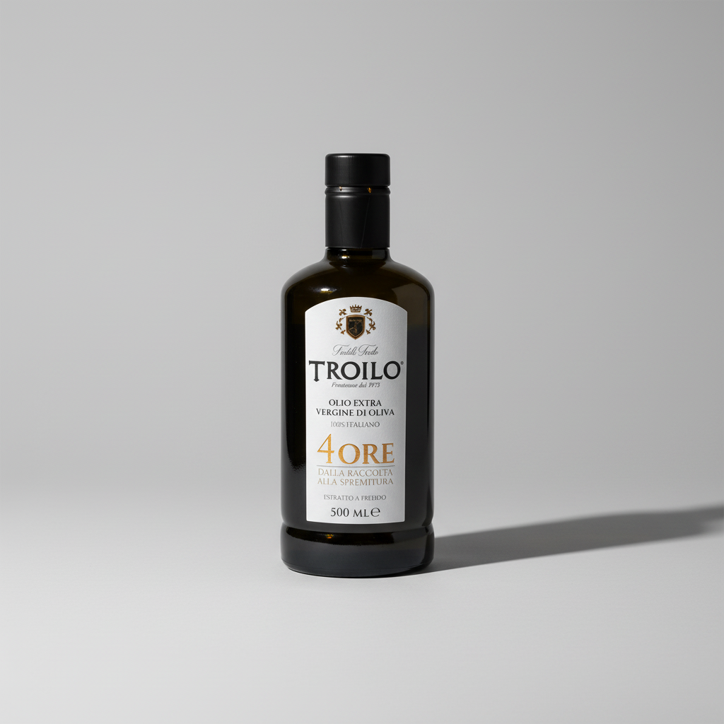 Olio Extra Vergine di Oliva Troilo 4 Ore – 500 ml | 100% Olive Italiane