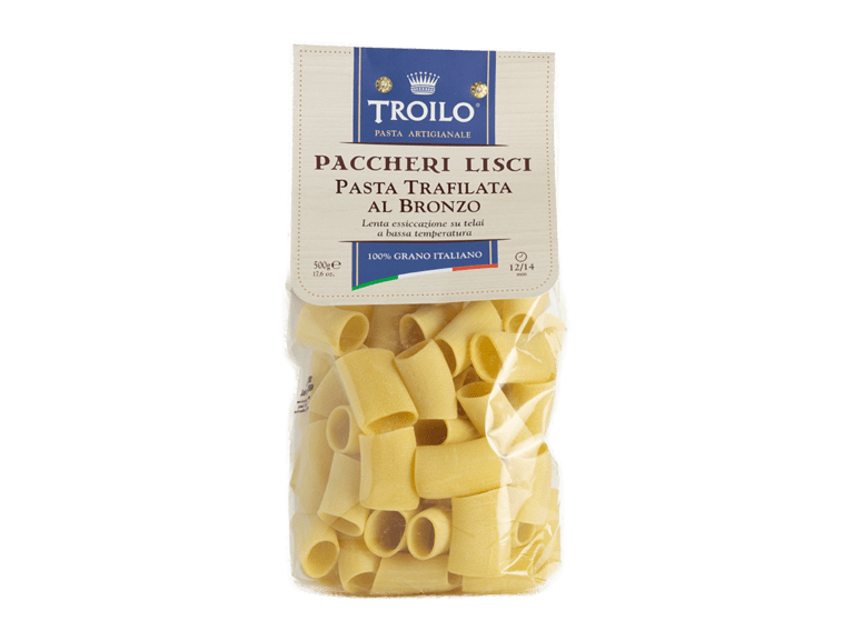 Paccheri Lisci Trafilati al Bronzo 500g – Pasta Artigianale Troilo