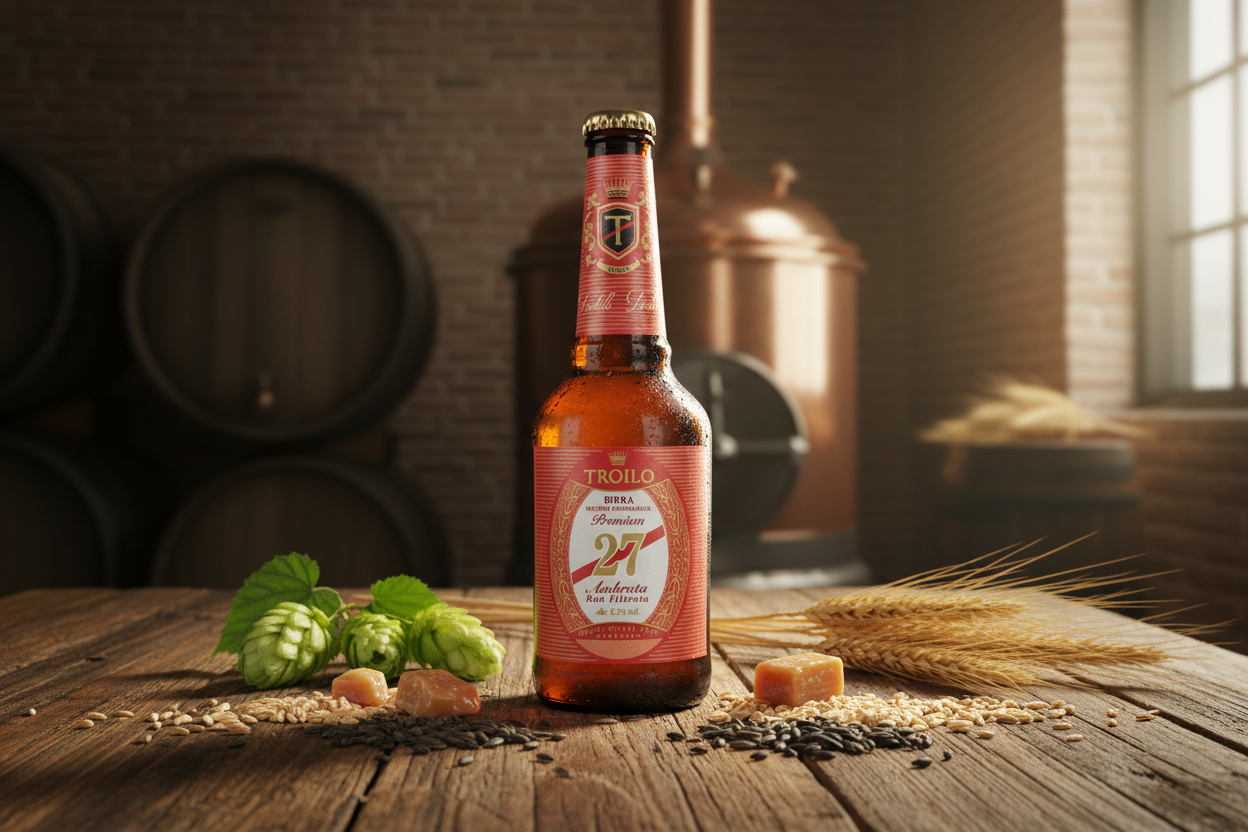 Birra 27 Artigianale Ambrata Non Filtrata – Note Caramellate e Finale Morbido