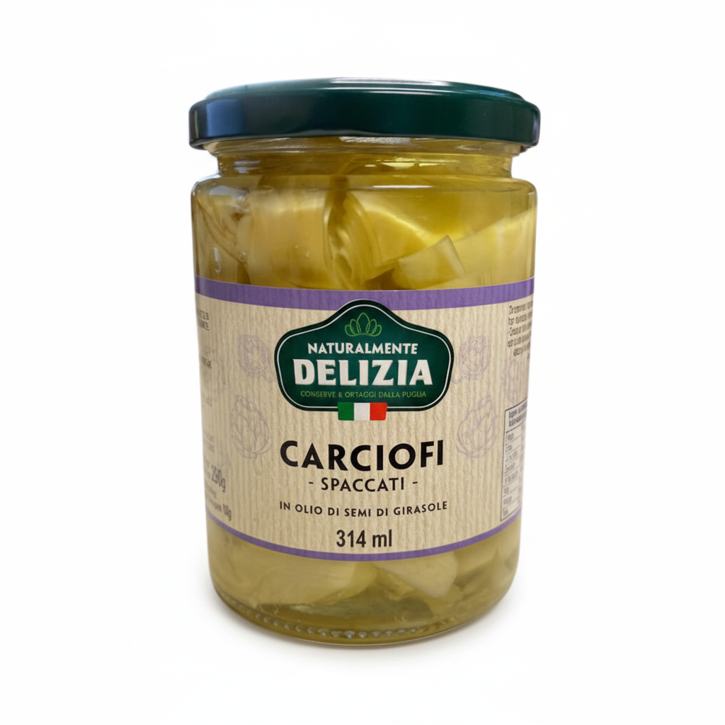 Carciofi Spaccati Delizia in Olio di Semi di Girasole –314 ml