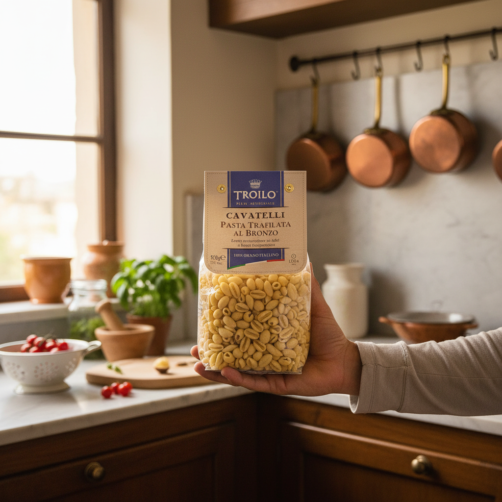 Cavatelli Trafilati al Bronzo – Pasta Artigianale di Altamura | Troilo 500g