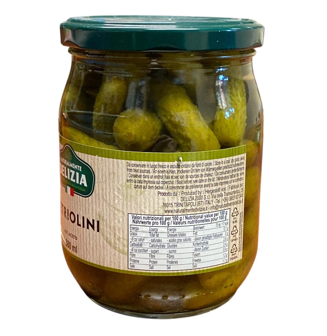 Cetriolini Delizia all'Aceto – 580ml | Troilo