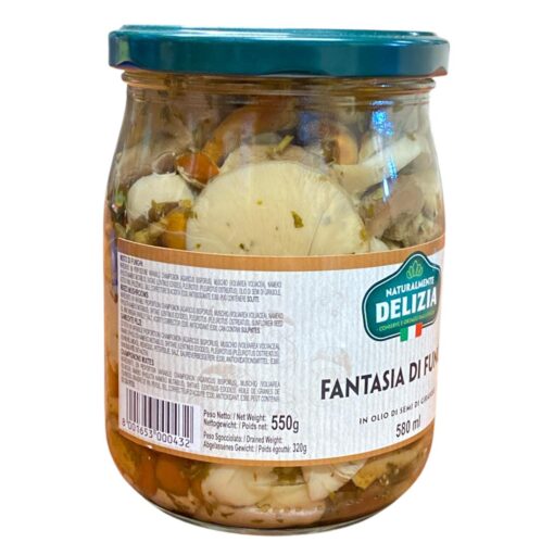 Fantasia di Funghi Delizia in Olio di Semi di Girasole – 580ml | Troilo