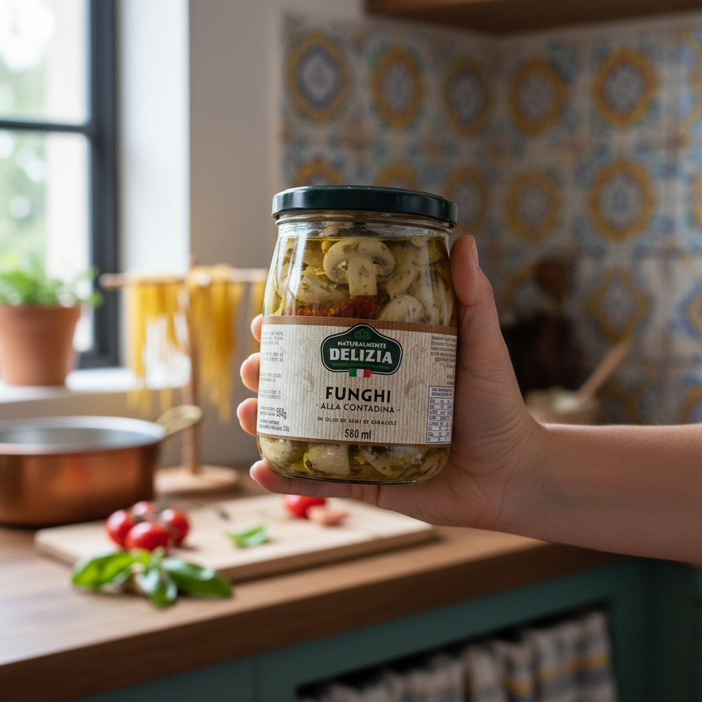 Funghi alla Contadina in Olio di Semi di Girasole – 580ml | Delizia