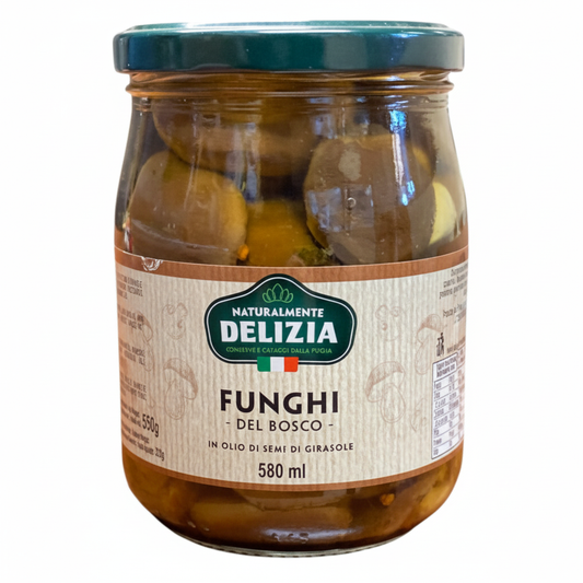 Funghi del Bosco Delizia in Olio di Semi di Girasole – 580ml | Troilo