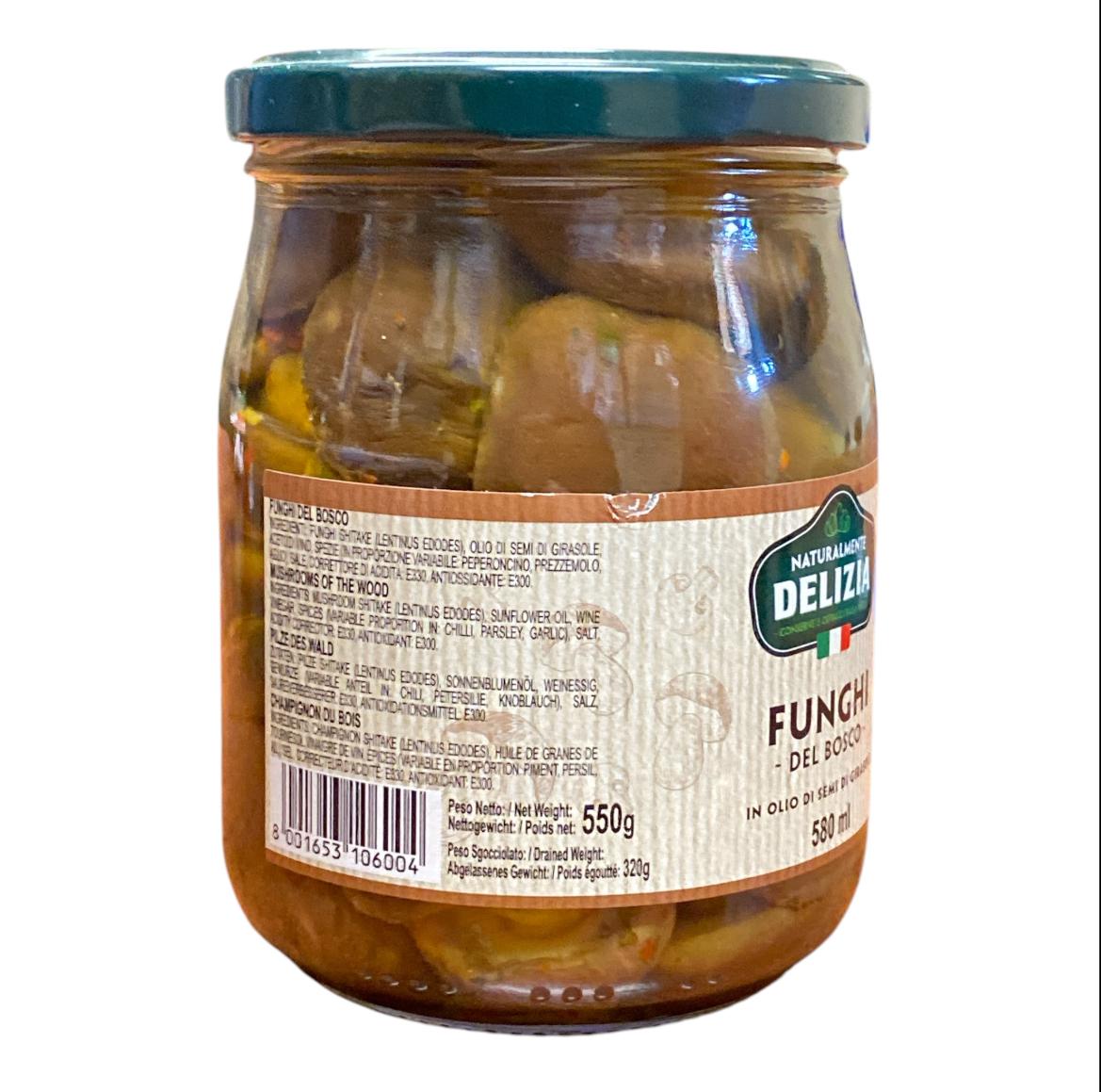 Funghi del Bosco Delizia in Olio di Semi di Girasole – 580ml | Troilo
