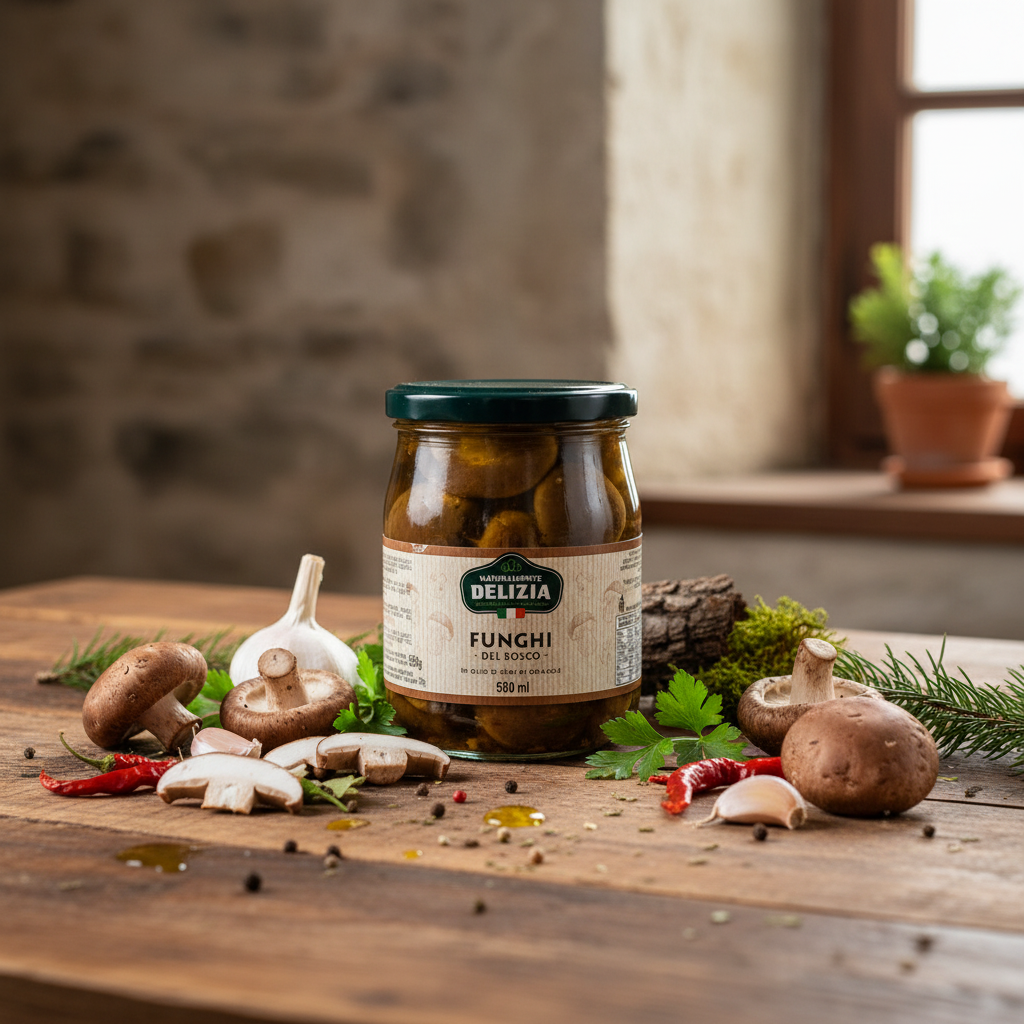 Funghi del Bosco Delizia in Olio di Semi di Girasole – 580ml | Troilo
