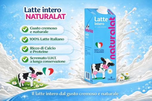 Latte Naturalat Intero 1L – Confezione da 12