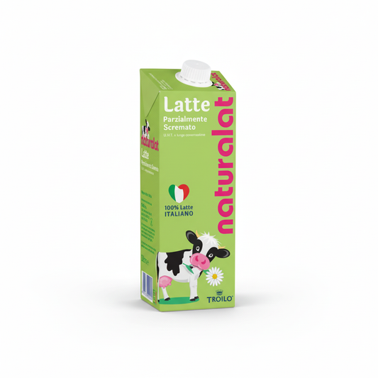 Latte Naturalat Parzialmente Scremato 1L – Confezione da 12