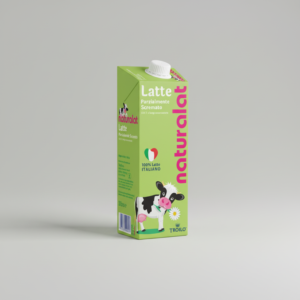 Latte Naturalat Parzialmente Scremato 1L – Confezione da 12