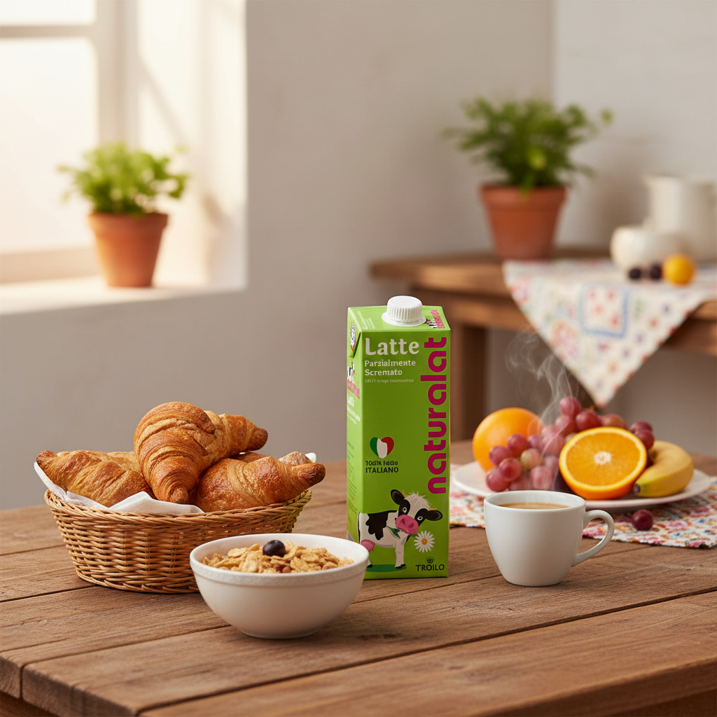 Latte Naturalat Parzialmente Scremato 1L – Confezione da 12