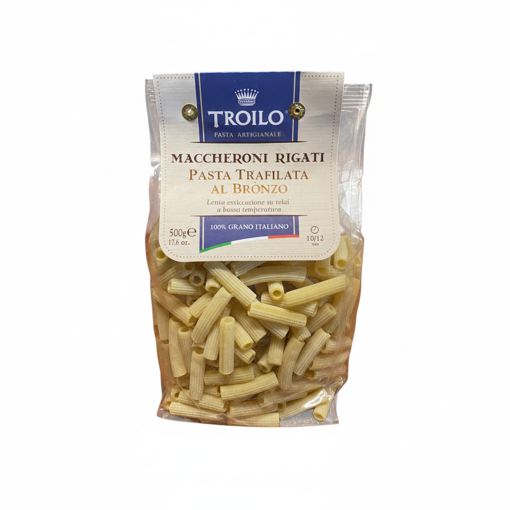 Maccheroni Rigati Trafilati al Bronzo – Pasta Artigianale di Altamura | Troilo 500g