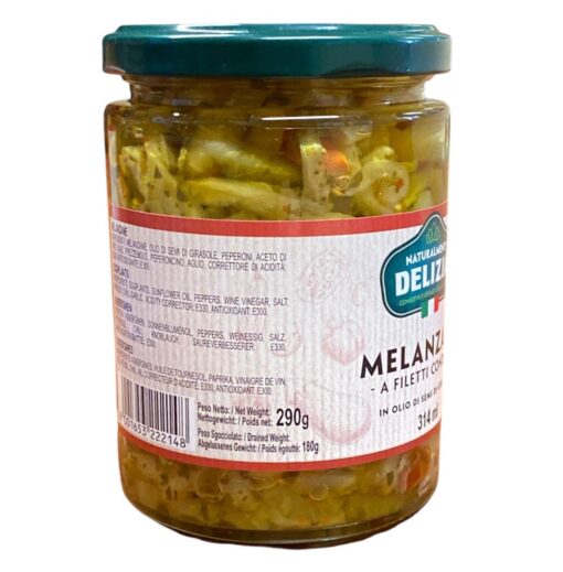 Melanzane a Filetti alla Contadina in Olio di Semi di Girasole – 314ml | Delizia