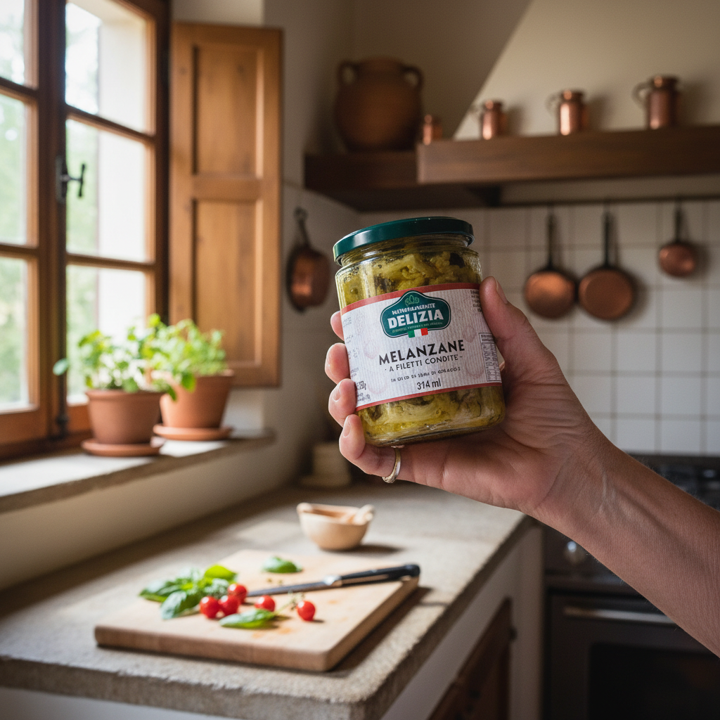 Melanzane a Filetti alla Contadina in Olio di Semi di Girasole – 314ml | Delizia