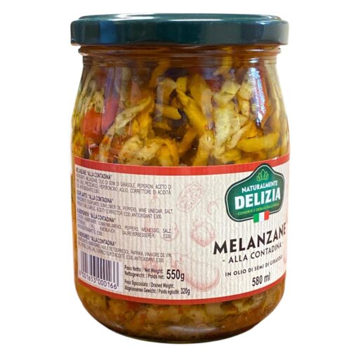 Melanzane a Filetti alla Contadina in Olio di Semi di Girasole – 580ml | Delizia