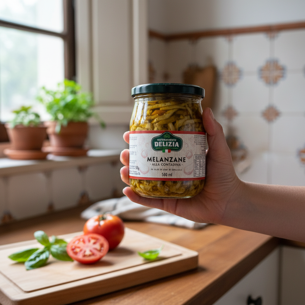 Melanzane a Filetti alla Contadina in Olio di Semi di Girasole – 580ml | Delizia