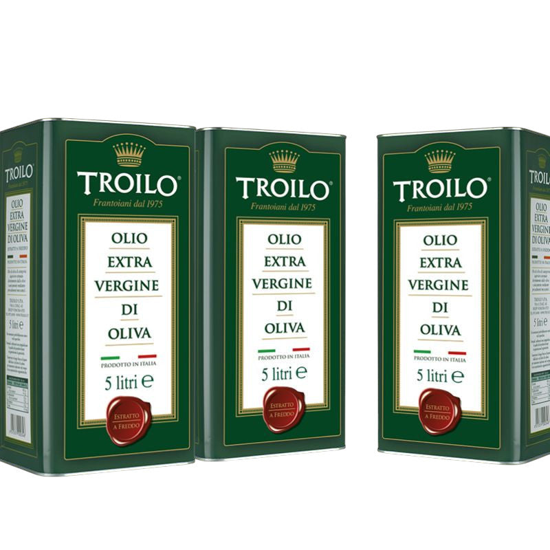Olio EVO Troilo 5L – Prendi 2 Lattine e Ricevi 1 Lattina in Omaggio | 15 Litri