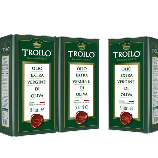 Olio EVO Troilo 5L – Prendi 2 Lattine e Ricevi 1 Lattina in Omaggio | 15 Litri