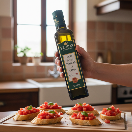 Olio Extra Vergine di Oliva Troilo 500 ml – Estratto a Freddo 100% Italiano