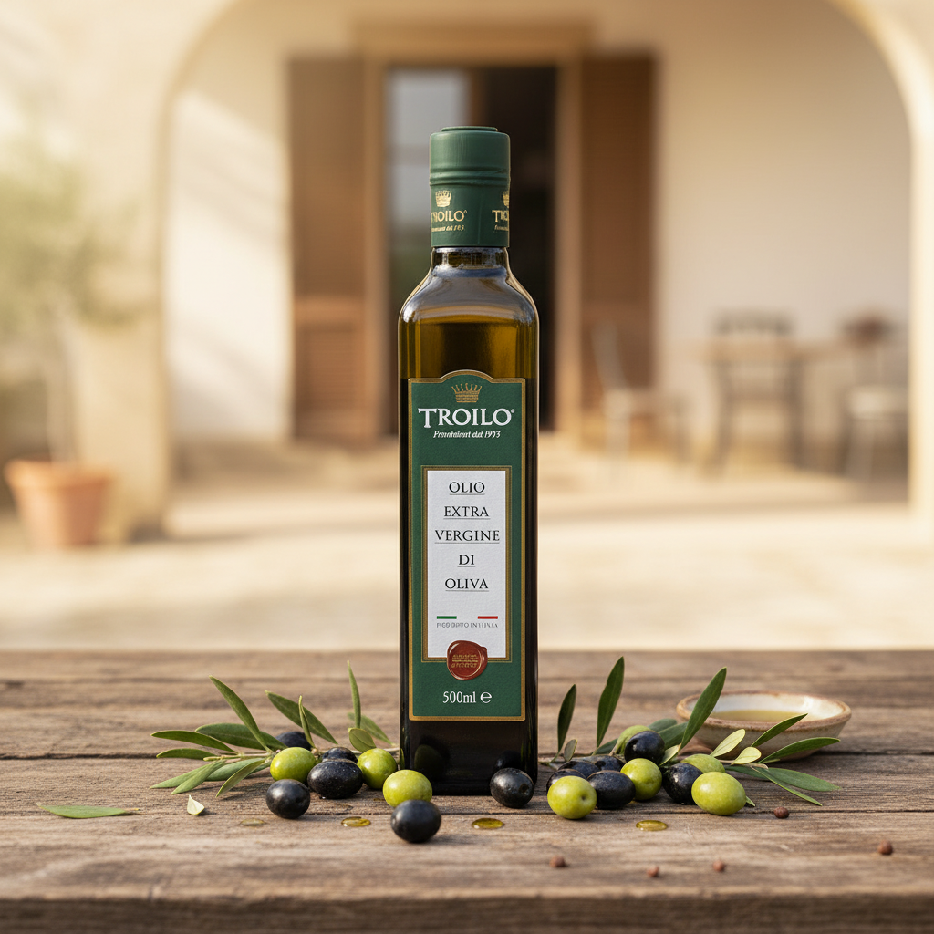 Olio Extra Vergine di Oliva Troilo 500 ml – Estratto a Freddo 100% Italiano