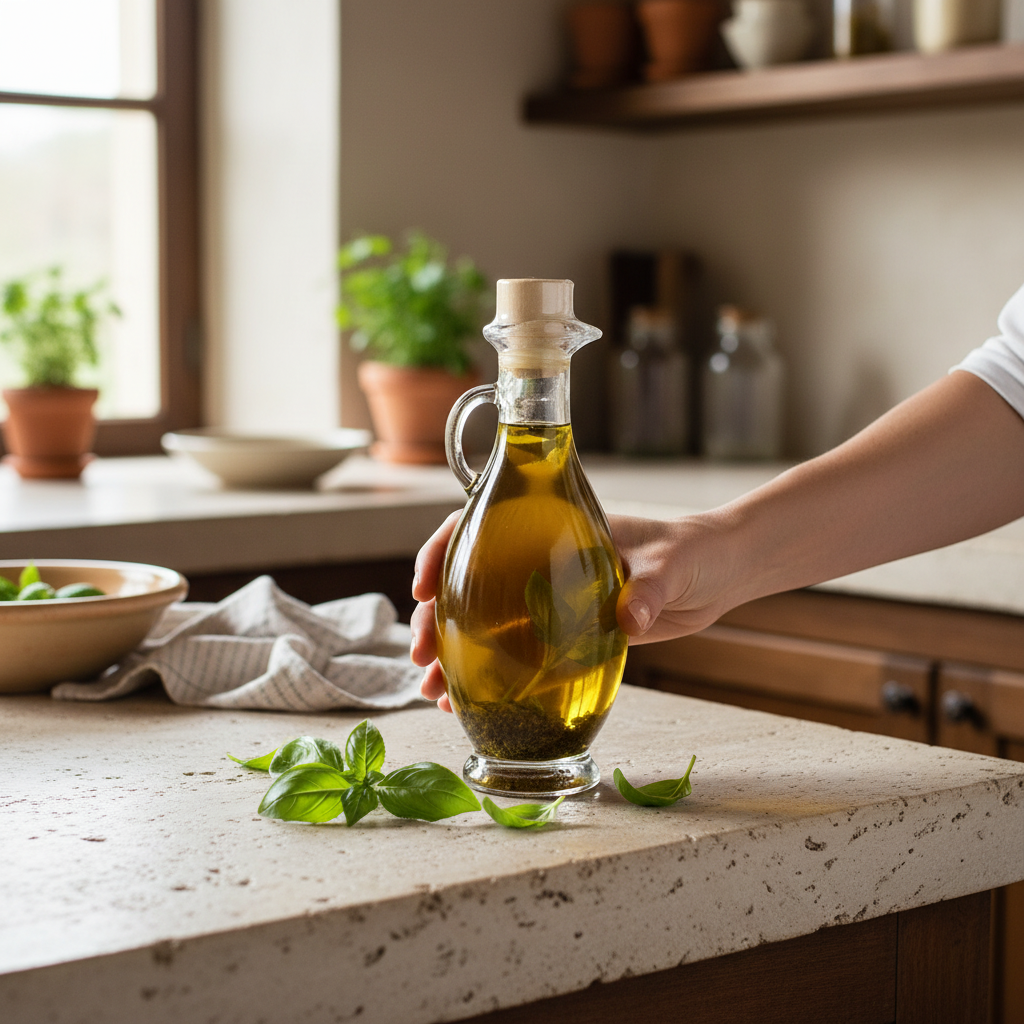Olio Extravergine Aromatizzato al Basilico – Troilo
