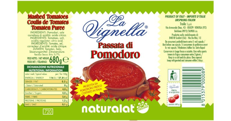 Passata di Pomodoro La Vignella 680g – Confezione da 12 pz