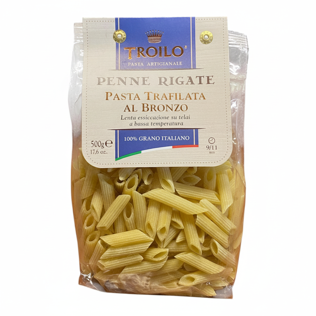 Penne Rigate Trafilate al Bronzo – Pasta Artigianale di Altamura | Troilo 500g