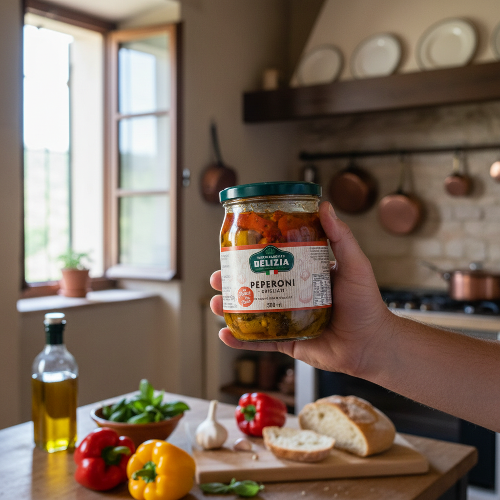 Peperoni Grigliati in Olio di Semi di Girasole – 580ml | Troilo