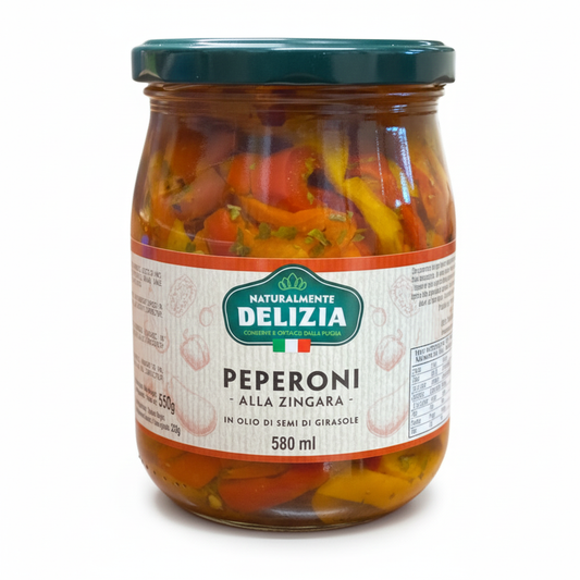 Peperoni alla Zingara in Olio di Semi di Girasole – 580ml | Troilo