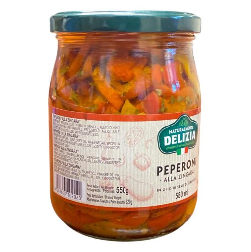 Peperoni alla Zingara in Olio di Semi di Girasole – 580ml | Troilo