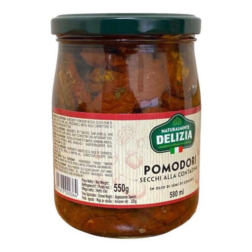 Pomodori Secchi alla Contadina in Olio di Semi di Girasole – 580ml | Delizia