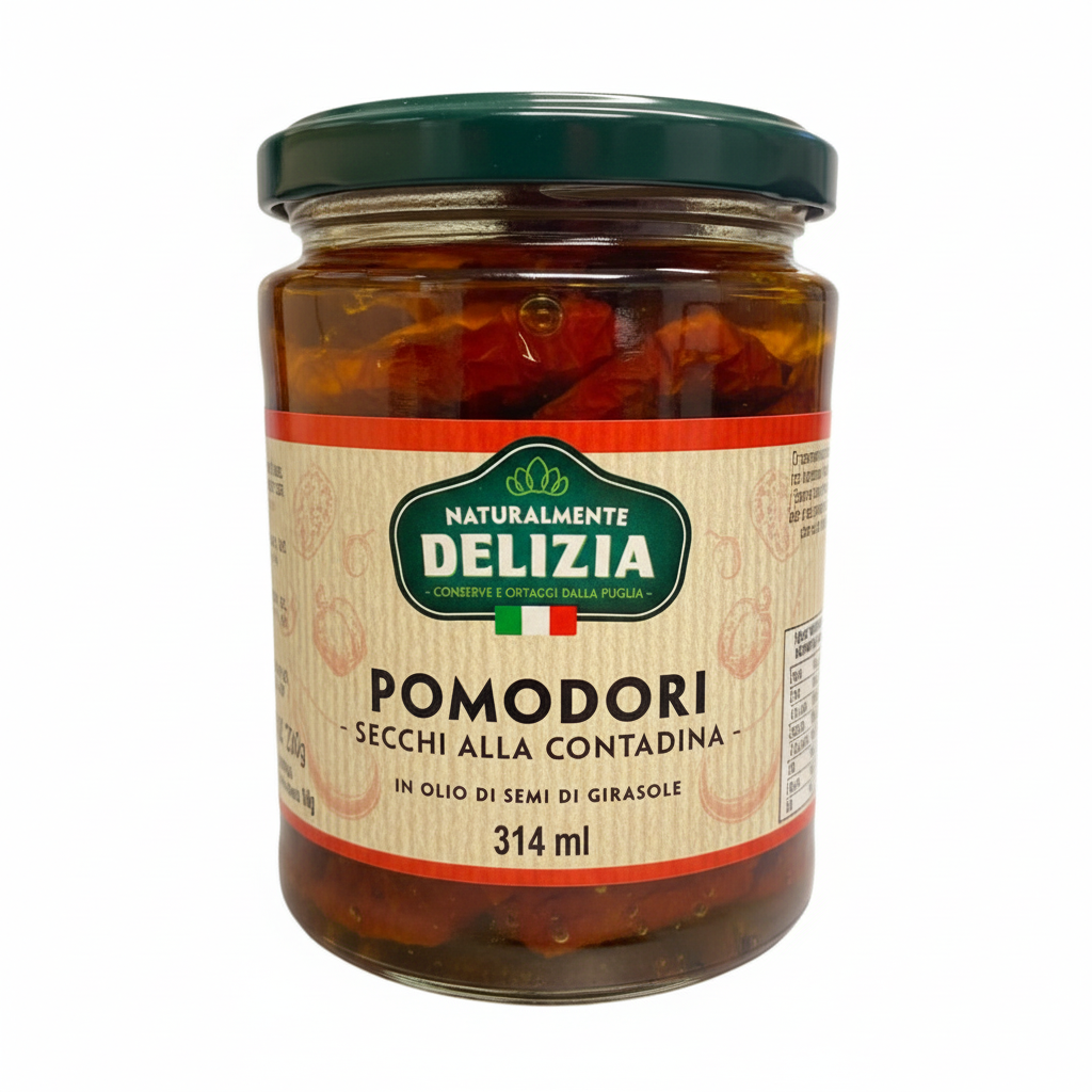 Pomodori Secchi alla Contadina in Olio di Semi di Girasole | Delizia