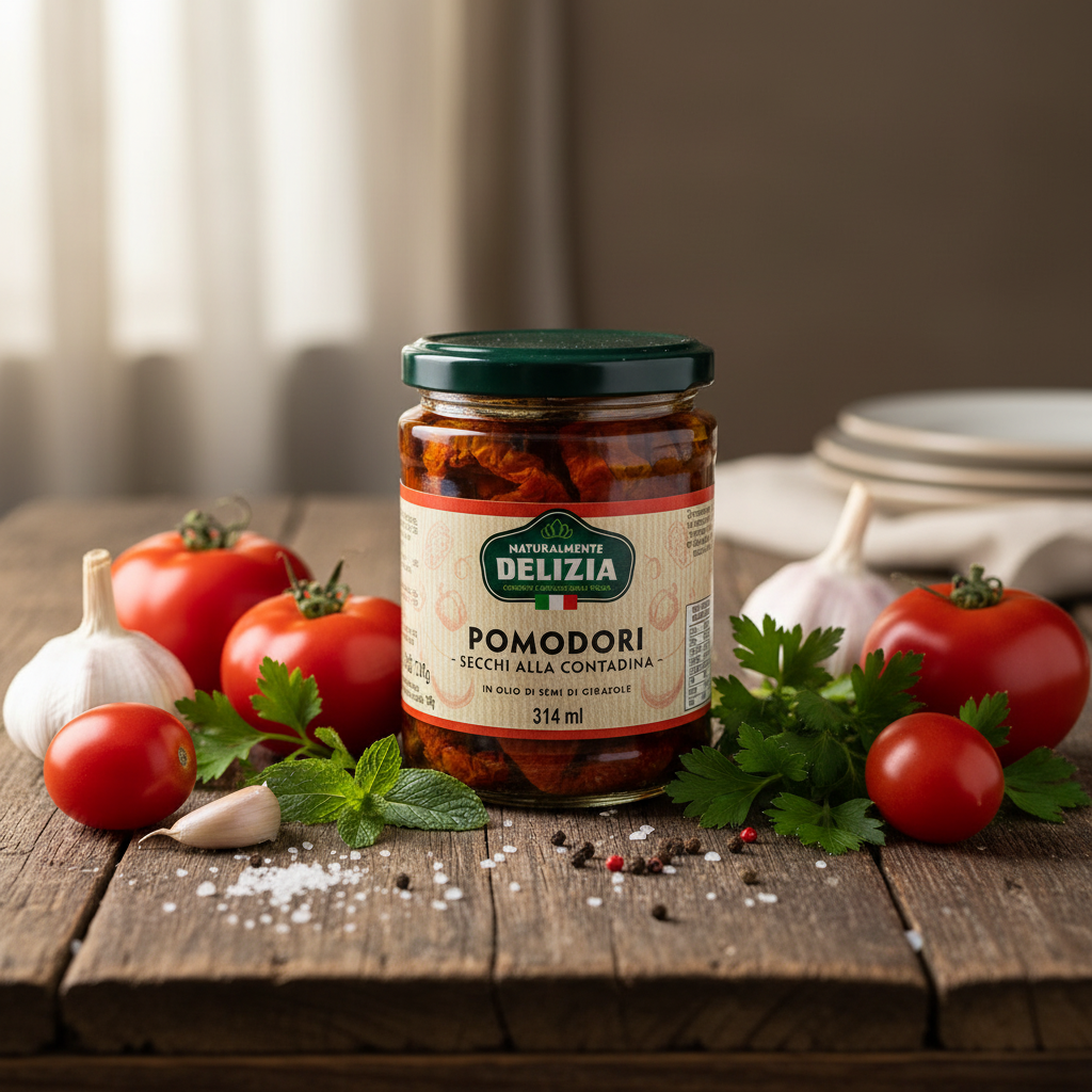 Pomodori Secchi alla Contadina in Olio di Semi di Girasole | Delizia