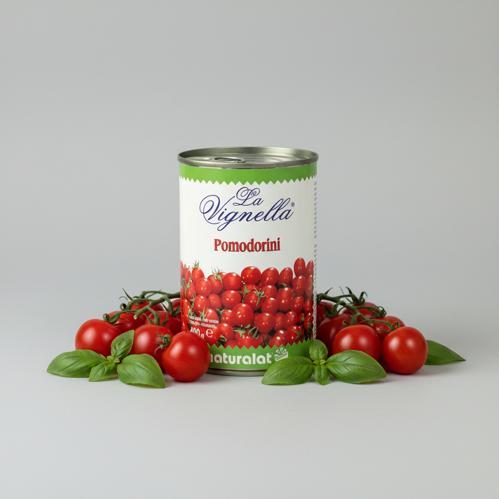 Pomodorini di Collina in Succo di Pomodoro 400g – Confezione da 24 pz
