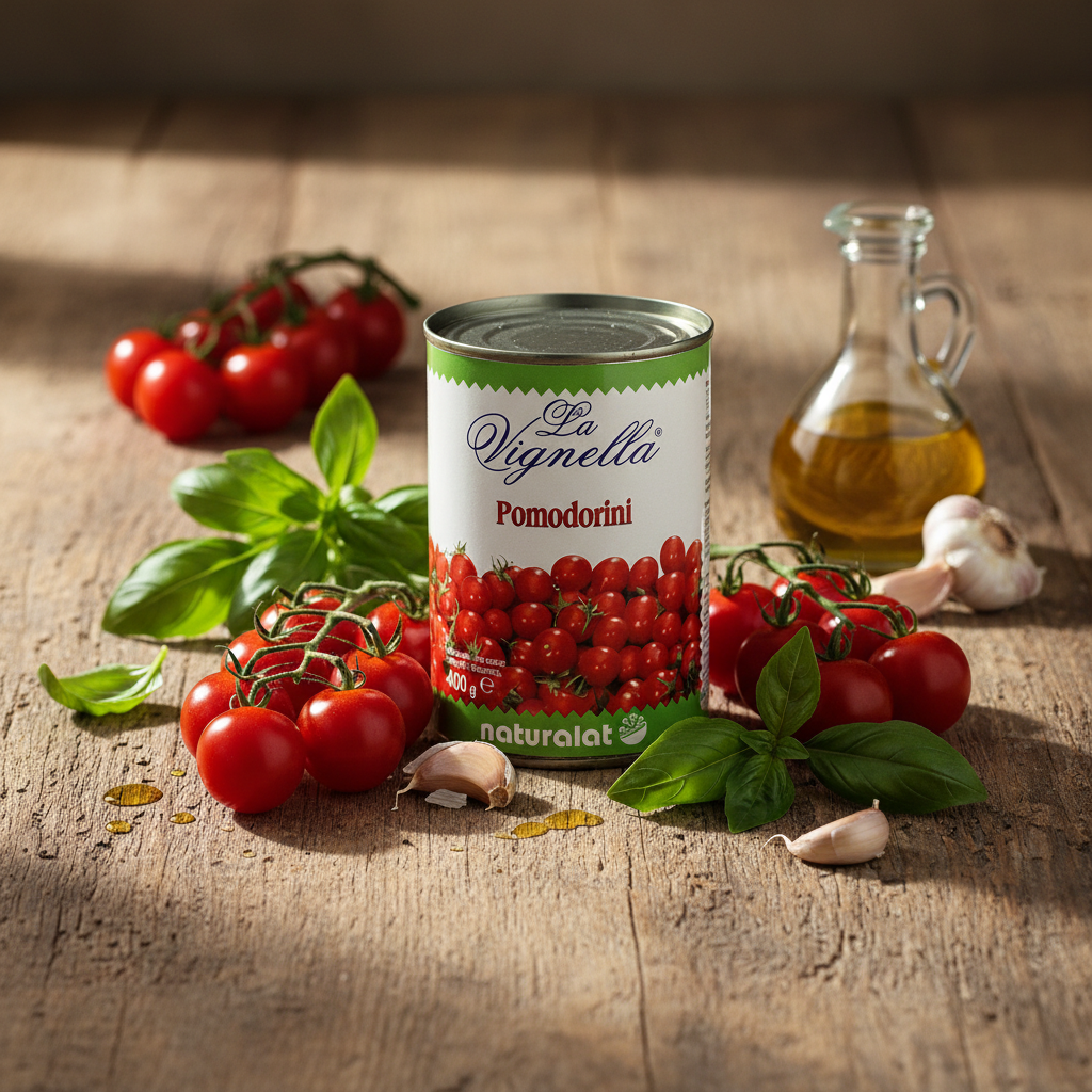 Pomodorini di Collina in Succo di Pomodoro 400g – Confezione da 24 pz