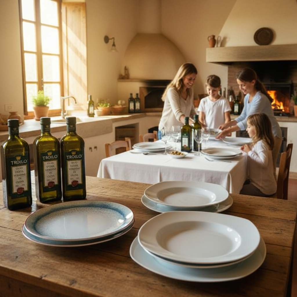 Promo Olio EVO Troilo – 12 Bottiglie 1L + Omaggio a Scelta | Spedizione Gratuita