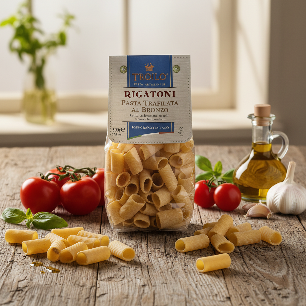 Rigatoni Artigianali Trafilati al Bronzo 500g – Troilo