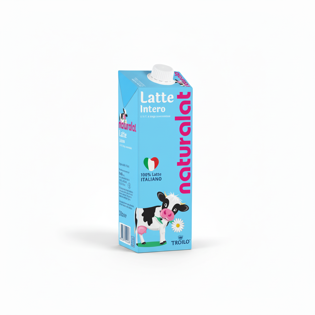 Naturalat Latte Intero sfondo bianco
